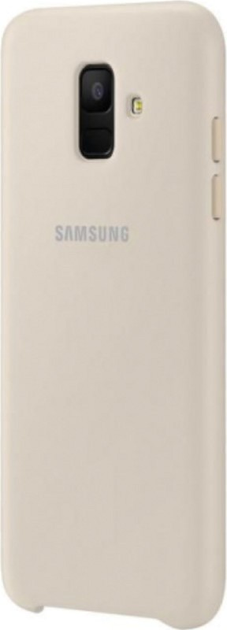 Etui plecki Samsung Silicone Cover do Galaxy A6 Plus 2018 Gold (8801643324544) - obraz 1