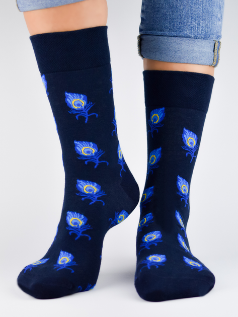Шкарпетки NOVITI SB002-U-11 Коттон 39-42 Темно-Сині (5905204334577) - зображення 2