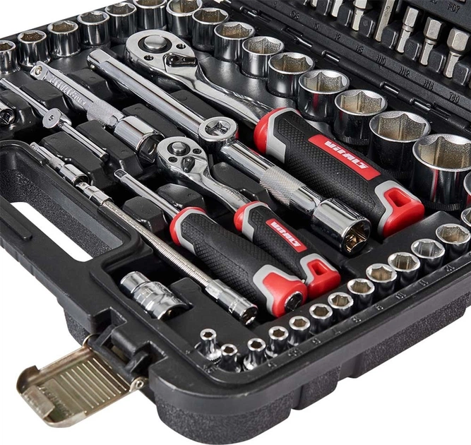 Набор головок торцевых Vitals master 1/4" и 1/2" 94 предмета (186168W) - Фото 3 Набор головок торцевых Vitals master 1/4" и 1/2" 94 предмета (186168W) - изображение 3