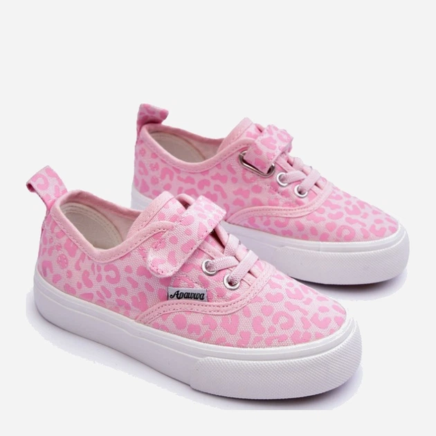 Tenisówki dziecięce dla dziewczynki na rzepy Talirena 34 Różowe (5905677648720) - obraz 3