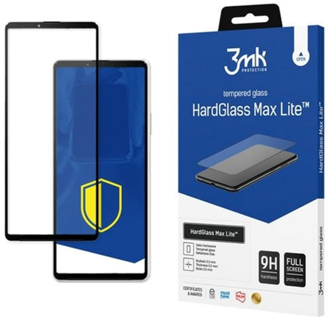 Захисне скло 3MK HardGlass Max Lite для Sony Xperia 10 III (5903108399036) - зображення 1