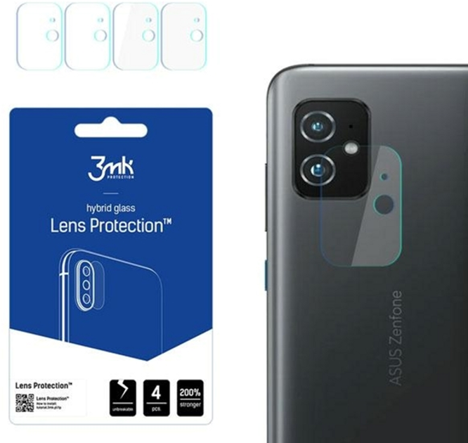 Комплект захисного скла 3MK Lens Protection для камери Asus ZenFone 8 4 шт (5903108398374) - зображення 1