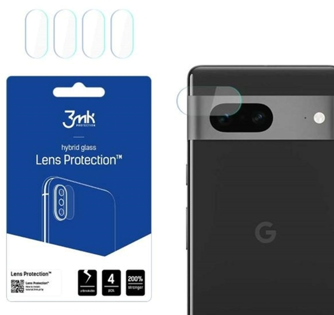 Комплект захисного скла 3MK Lens Protection для камери Google Pixel 7 5G 4 шт (5903108495912) - зображення 1