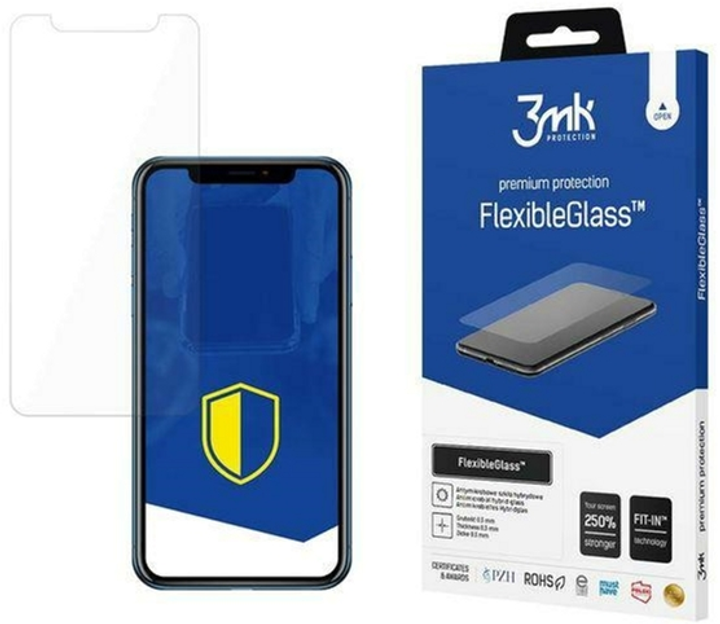 Szkło hybrydowe 3MK FlexibleGlass do Apple iPhone Xr (5903108037457) - obraz 1