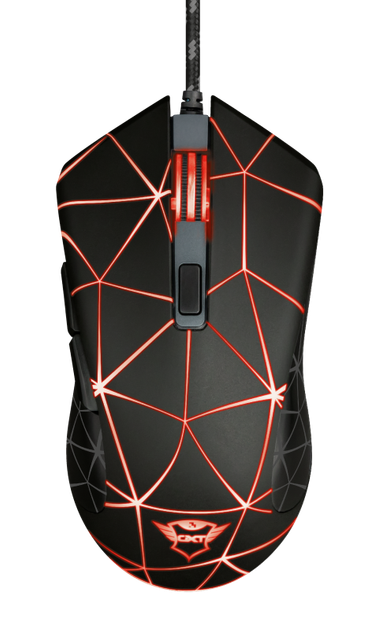 Миша Trust GXT 133 Locx Illuminated Gaming, Black, USB, оптична, 800/1200/2400/4000 dpi, 6 чутливих кнопок, LED підсвічування верхньої кришки з 4 режимами пульсуючого світла, 1.8 м (22988) - Фото 2 Миша Trust GXT 133 Locx Illuminated Gaming, Black, USB, оптична, 800/1200/2400/4000 dpi, 6 чутливих кнопок, LED підсвічування верхньої кришки з 4 режимами пульсуючого світла, 1.8 м (22988) - зображення 2