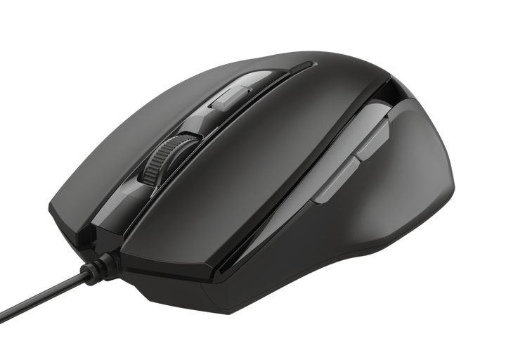 Миша Trust Voca Comfort, Black, USB, оптична, 800/1200/1600/2400 dpi, 6 кнопок, 1.6 м (23650) - зображення 4