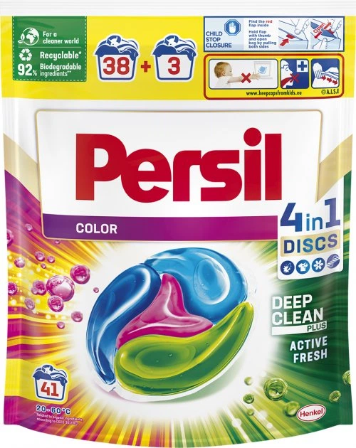 Капсули для прання 4в1 Persil диски Color 41шт (9000101537345) - Фото 1 Капсули для прання 4в1 Persil диски Color 41шт (9000101537345) - изображение 1