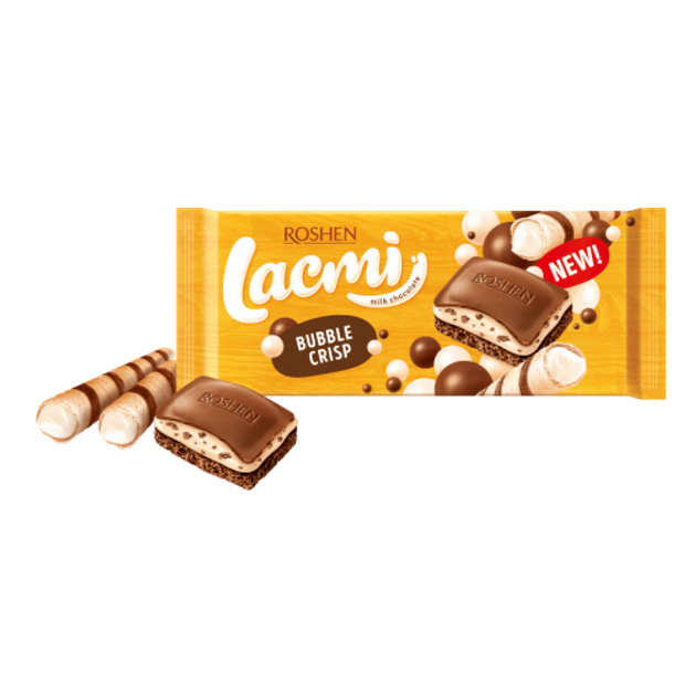 Шоколад Roshen Lacmi молочный Bubble Crisp пористый с молочной начинкой ...