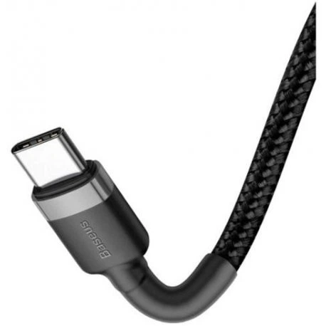Кабель Baseus Cafule Type-C to Type-C PD 2.0 60W (2m) Grey/Black (CATKLF-HG1) - Фото 2 Кабель Baseus Cafule Type-C to Type-C PD 2.0 60W (2m) Grey/Black (CATKLF-HG1) - изображение 2