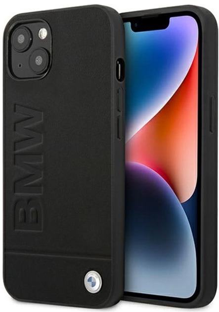 Панель BMW Leather Stamp для Apple iPhone 14 Plus Чорний (3666339090395) - зображення 1