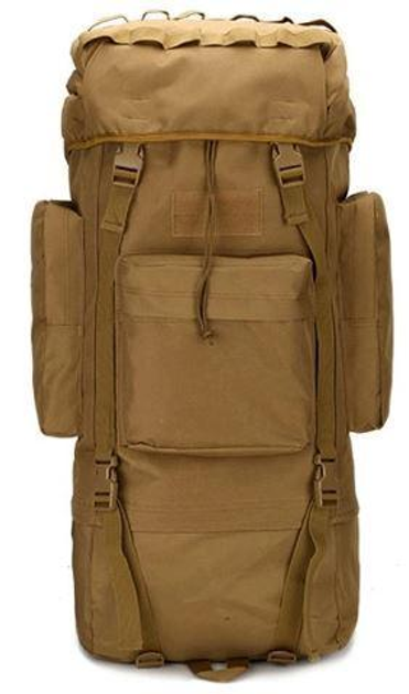 Большой тактический армейский рюкзак с дождевиком 65L Combat Койот - изображение 2