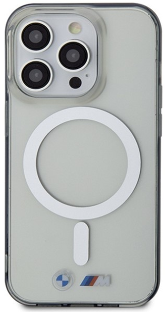 Etui plecki BMW Silver Ring MagSafe do Apple iPhone 14 Pro Transparent (3666339122362) - obraz 2