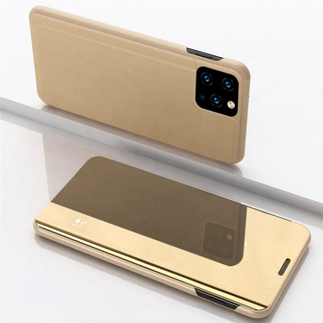 Etui z klapką Anomaly Clear View do Apple iPhone 12 Pro Max Gold (5903657575479) - obraz 1