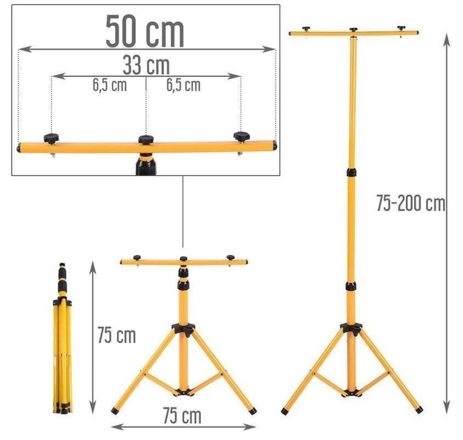 Штатив для прожектора LPR-TRIPOD 4х10-100Вт<3кг Эра Б0029129