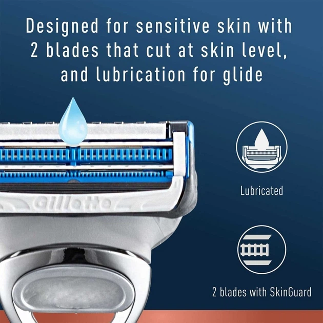 Верстат для гоління чоловічий King C. Gillette Neck Razor 2 леза 1 ручка 1 змінний картридж (7702018565948) - зображення 3