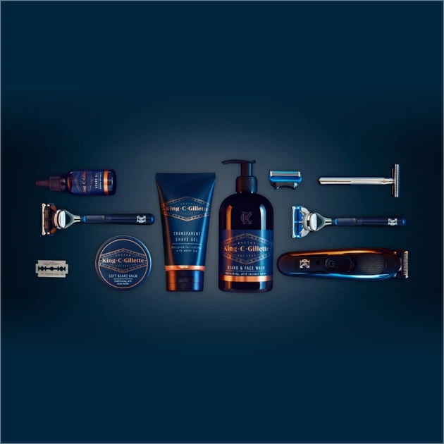 Верстат для гоління чоловічий King C. Gillette Neck Razor 2 леза 1 ручка 1 змінний картридж (7702018565948) - зображення 9