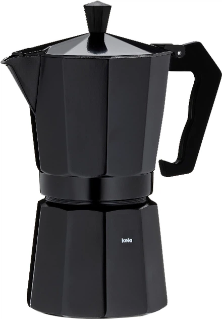 Кофеварка гейзерная Kela Italia 300 мл на 6 чашек Черная (10554) - Фото 1 Кофеварка гейзерная Kela Italia 300 мл на 6 чашек Черная (10554) - изображение 1