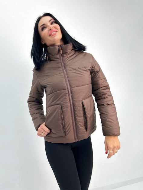 Демисезонная женская куртка Fashion с синтепоном 42/44 шоколадный от ...
