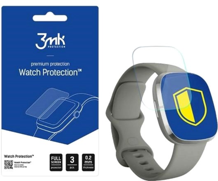 Захисна плівка 3MK ARC Watch для Fitbit Sense 3 шт (5903108495325) - зображення 1