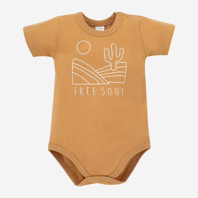 Дитяче боді для хлопчика Pinokio Free Soul Shortsleeve Buttoned Bodysuit 92 см Yellow (5901033284977) - зображення 1