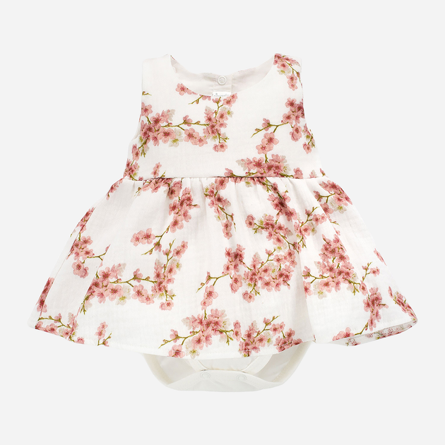 Боді-сукня Pinokio Summer Mood Bodysuit Dress 56 см Ecru-Flowers (5901033284212) - зображення 1