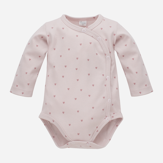 Боді дитяче Pinokio Hello Buttoned Longsleeve Bodysuit 56 см Pink (5901033291197) - зображення 1