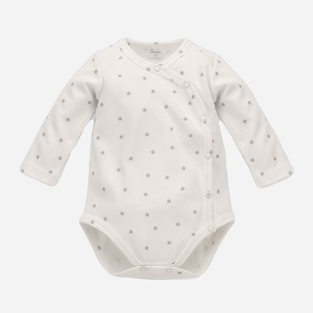 Боді дитяче Pinokio Hello Buttoned Longsleeve Bodysuit 50 см Ecru (5901033291234) - зображення 1