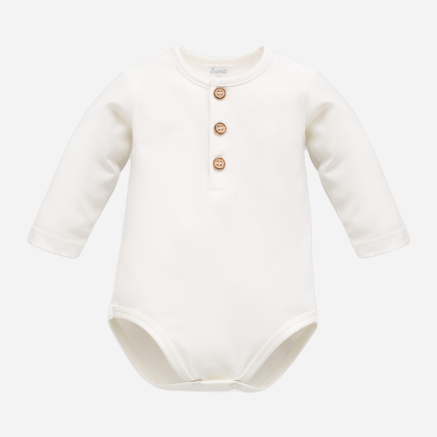 Боді для малюка Pinokio Charlie Longsleeve Polo Bodysuit 68-74 см Ecru (5901033292774) - зображення 1