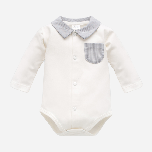 Body dla dzieci Pinokio Charlie Longsleeve Buttoned Bodysuit K 62 cm Ecru (5901033292828) - obraz 1