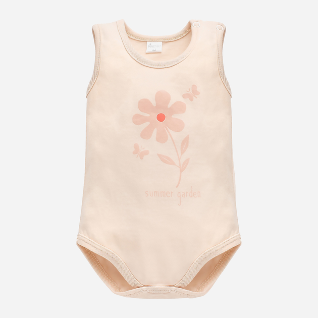 Body dla dziecka Pinokio Summer Garden Bodysuit Sleeveless 86 cm Beige-Flower (5901033300844) - obraz 1