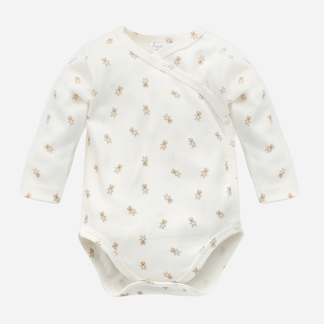 Body dla dzieci Pinokio Lovely Day Beige Wrapped Longsleeve Bodysuit 68-74 cm Ecru (5901033299308) - obraz 1