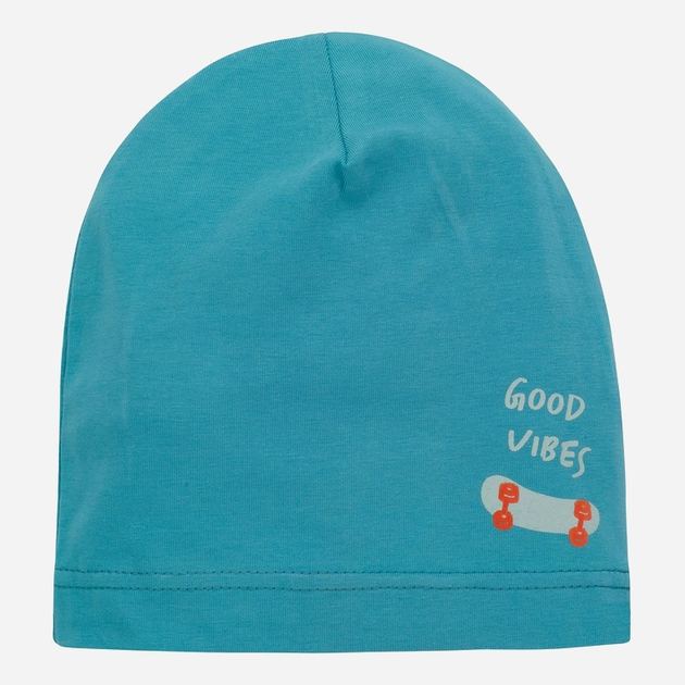 Демісезонна шапка дитяча Pinokio Orange Flip Bonnet 49-50 см Turquoise (5901033307720) - зображення 1