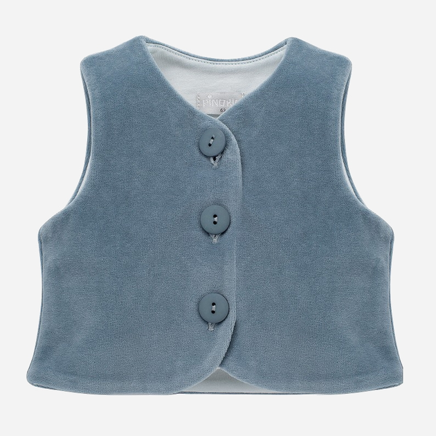 Дитячий жилет для дівчинки Pinokio Romantic Vest 86 см Синій (5901033288265) - зображення 1