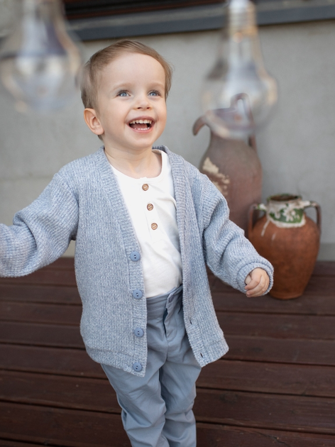 Дитяча кофта для хлопчика Pinokio Charlie 68-74 см Блакитний (5901033293238) - зображення 2