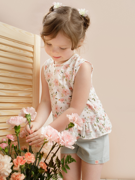 Koszulka na ramiączkach dziecięca dla dziewczynki Pinokio Summer Garden Vest 68-74 cm Ecru (5901033300462) - obraz 3