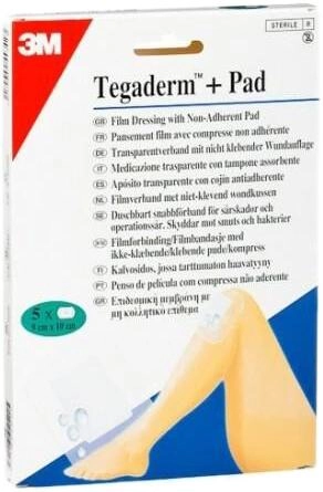 Пластири Tegaderm Pad ApOsitos 9 х 10 см 5 шт 3 м (4054596258013) - зображення 1