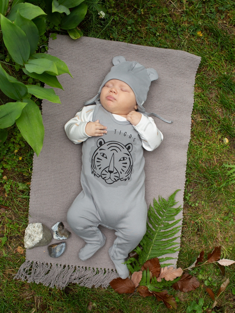Напівкомбінезон дитячий Pinokio Le Tigre Sleepsuit 56 см Grey (5901033279942) - зображення 2