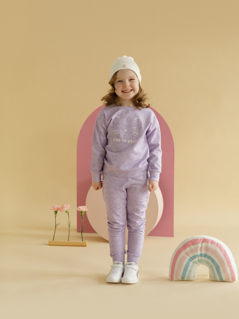 Дитячий світшот для дівчинки Pinokio Lilian Sweatshirt 122-124 см Фіолетовий (5901033305146) - зображення 2