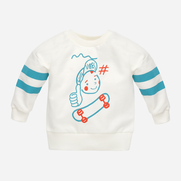 Дитячий світшот для хлопчика Pinokio Orange Flip Sweatshirt 80 см Екрю (5901033307065) - зображення 1
