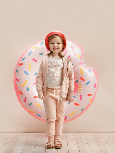 Дитяча толстовка з капюшоном для дівчинки Pinokio Summer Garden Jacket 110 см Рожева (5901033300202) - зображення 2