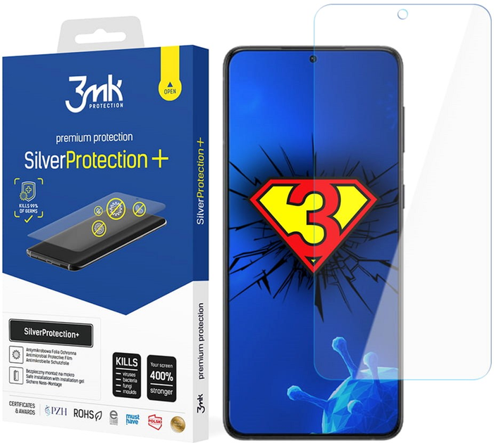 Захисна плівка 3MK SilverProtection+ для Samsung Galaxy S22+ антибактеріальна (5903108454902) - зображення 1