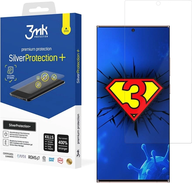 Захисна плівка 3MK SilverProtection+ для Samsung Galaxy Note 20 Ultra антибактеріальна (5903108302739) - зображення 1