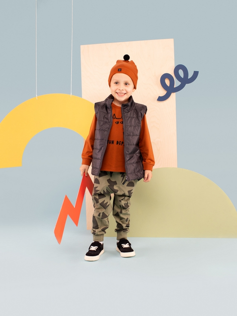 Дитяча футболка з довгими рукавами для хлопчика Pinokio Olivier 80 см Brown (5901033297861) - зображення 2