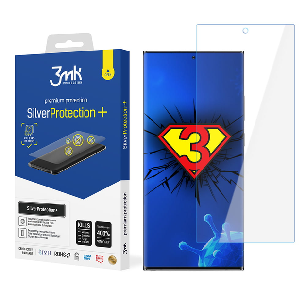 Folia ochronna 3MK SilverProtection+ do Samsung Galaxy S22 Ultra antymikrobowa (5903108454964) - obraz 6