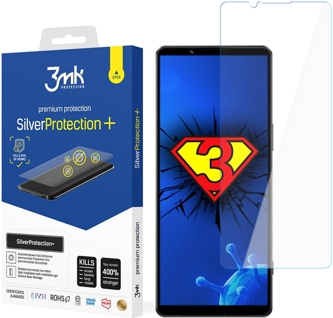 Захисна плівка 3MK SilverProtection+ для Sony Xperia 1 IV антибактеріальна (5903108477154) - зображення 1