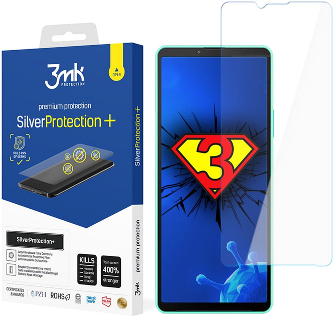 Захисна плівка 3MK SilverProtection+ для Sony Xperia 10 IV антибактеріальна (5903108477314) - зображення 1