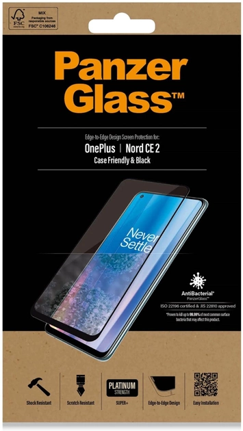 Szkło hartowane Panzer Glass E2E Super Plus do OnePlus Nord CE 2 (5711724070242) - obraz 2