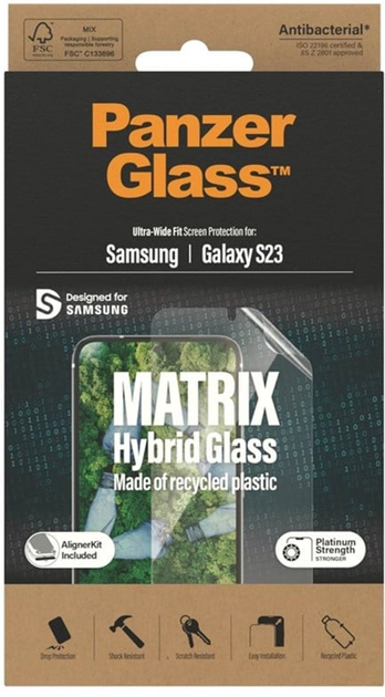 Szkło hybrydowe Panzer Glass Matrix do Samsung Galaxy S23 (5711724073182) - obraz 1