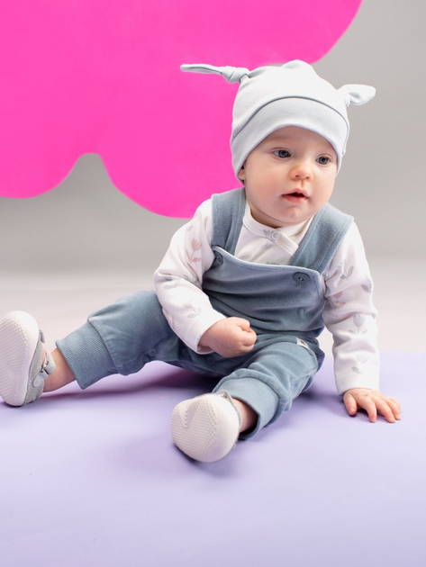Дитячий напівкомбінезон для дівчинки Pinokio Romantic Dungarees 80 см Синій (5901033288722) - зображення 4