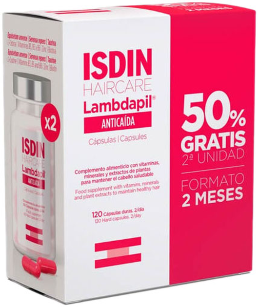 Амінокислота Isdin Lambdapil Anti Hair Loss 2 x 60 капсул (8429420146778) - зображення 1